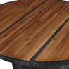 Puutarhapöytä 150x74 cm polyrottinki ja akaasiapuu