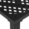 Puutarhapöytä musta 80x80x72 cm teräs