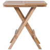 Kokoontaittuva bistropöytä 60x60x65 cm tiikki