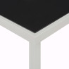 Puutarhapöytä musta 220x90x74,5 cm teräs