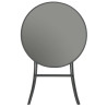 Kokoontaittuva bistropöytä harmaa 60x70 cm lasi ja teräs