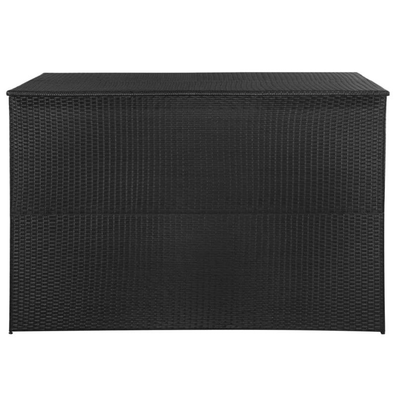 Ulkosäilytyslaatikko musta 150x100x100 cm polyrottinki