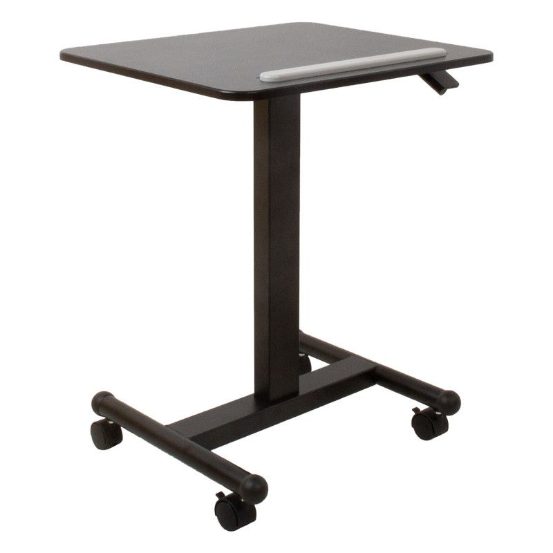 Siirrettävä työpöytä ERGO 74,5-114,5cm, musta
