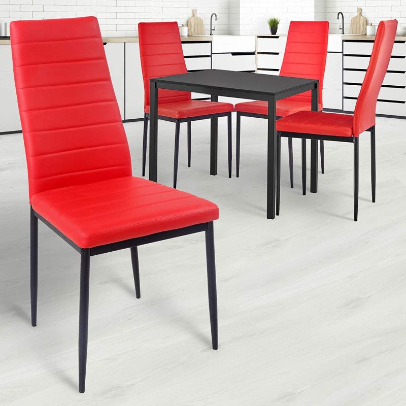 Ruokapöydän tuolit Keinonahka, 4kpl Useita eri värejä