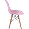 Ruokapöydän tuolit pyökkipuisilla jaloilla, 4kpl Vaaleanpunainen