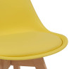 Ruokapöydän tuolit pehmusteella, 6kpl Keltainen