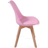 Ruokapöydän tuolit pehmusteella, 4kpl Vaaleanpunainen