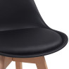 Ruokapöydän tuolit pehmusteella, 4kpl Musta