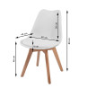 Ruokapöydän tuolit pehmusteella, 4kpl Valkoinen