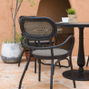 Puutarharyhmä Bolgheri, pöytä ja 4 tuolia, harmaa-ruskea