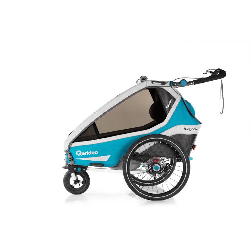 Qeridoo KidGoo2 Sport polkupyörän peräkärry 2020, sininen