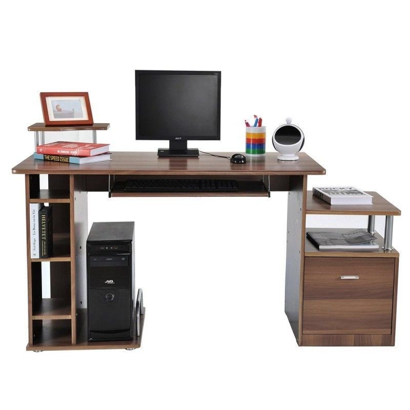 Tietokonepöytä (ruskea)