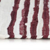 Käsin kudottu chindi-matto puuvilla 160x230 cm burgundi/valkoinen