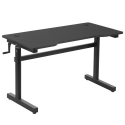Musta työpöytä korkeussäädöllä, 120 cm x 60 cm