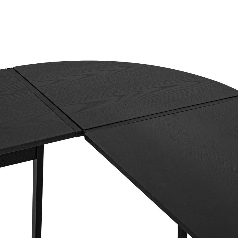 Työpöytä musta 112,5 cm x 152 cm x 74 cm