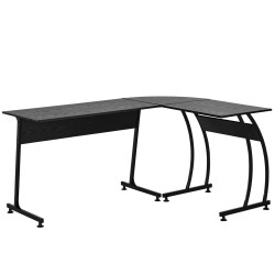 Työpöytä musta 112,5 cm x 152 cm x 74 cm