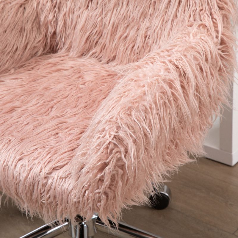 Tekoturkis tuoli, vaaleanpunainen