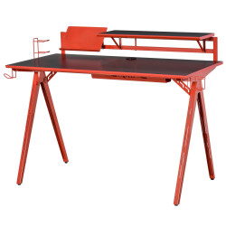 Tietokonepöytä 135,5 x 60 x 95 cm, punainen