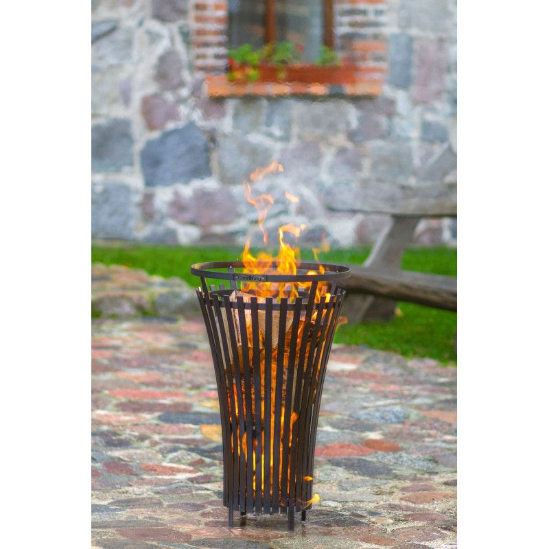 FLAME tulikori musta teräs, 45 x 76 cm