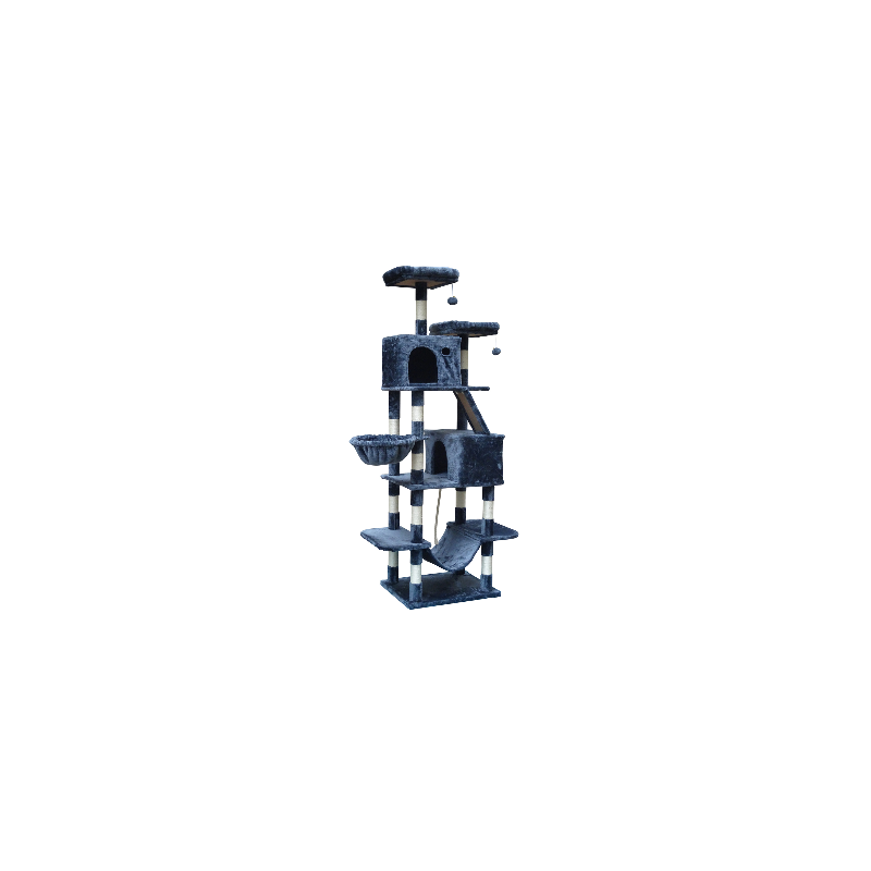 POHJOLAN LEMMIKKITARVIKE Kissojen raapimis-/kiipeilypuu 206 cm, tumman harmaa