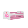Lastensänky säilytyslaatikolla 160x80cm - Prinsessa, vaaleanpunainen
