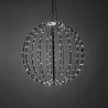 Metallipallo musta, LED valoilla, 320 lediä, 50 cm