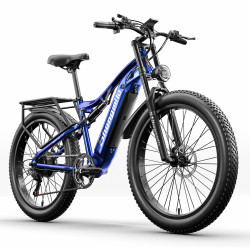 Sähköpyörä Shengmilo MX03 Bafang 500W fatbike, sininen, 60km, 48V 15Ah