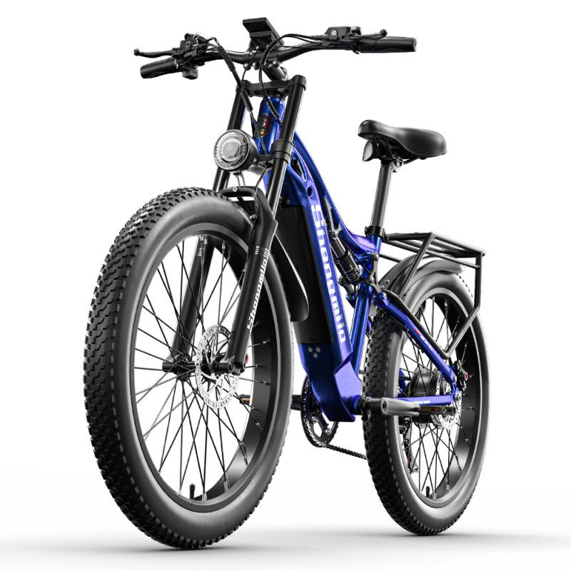 Sähköpyörä Shengmilo MX03 Bafang 500W fatbike, sininen, 60km, 48V 15Ah