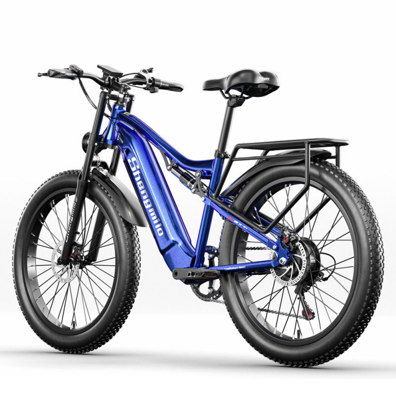 Sähköpyörä Shengmilo MX03 Bafang 500W fatbike, sininen, 60km, 48V 15Ah