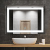 Kylpyhuoneen peili LED-valoilla 50 x 70 cm