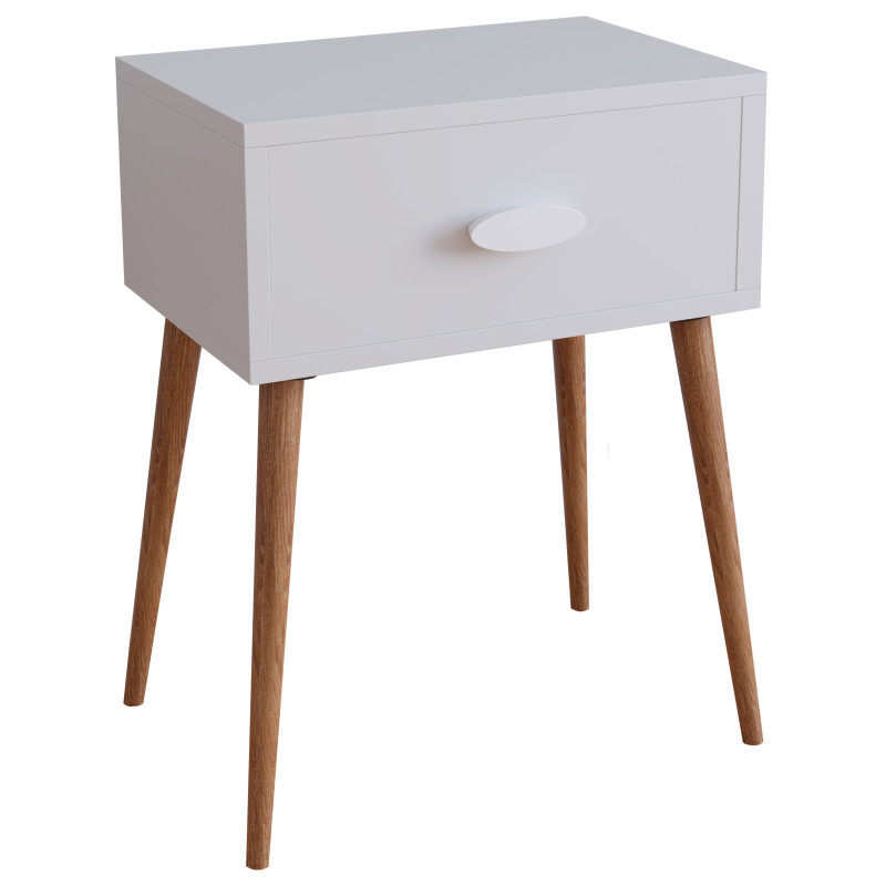 Yöpöytä "Singol L", 60 x 45 x 30 cm, valkoinen
