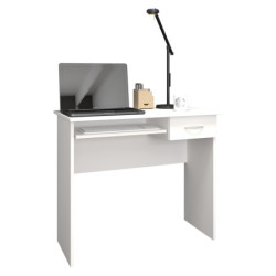 Tietokonepöytä "Arusa L", valkoinen