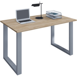 Tietokonepöytä "Lona" 110x50 U-jalat, harmaa / puu