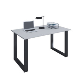 Tietokonepöytä "Lona" 140x50 U-jalat, Musta / harmaa