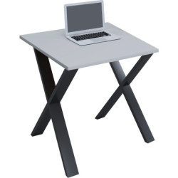 Tietokonepöytä "Lona" 80x80 X-jalat, musta / harmaa