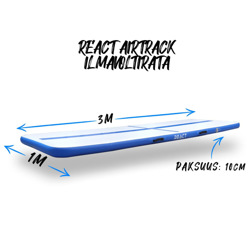 REACT AIRTRACK 3x1x0.1M SIN KÄSIPUMPULLA