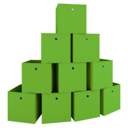 10 Kokoontaittuvaa Säilytyslaatikkoa Boxas, vihreä