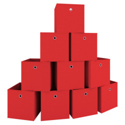 10 Kokoontaittuvaa Säilytyslaatikkoa Boxas, punainen