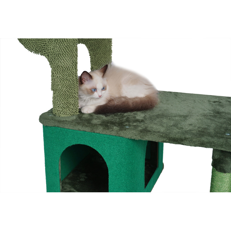 POHJOLAN LEMMIKKITARVIKE Kissan kiipeily-/raapimispuu 146 cm, Vihreä