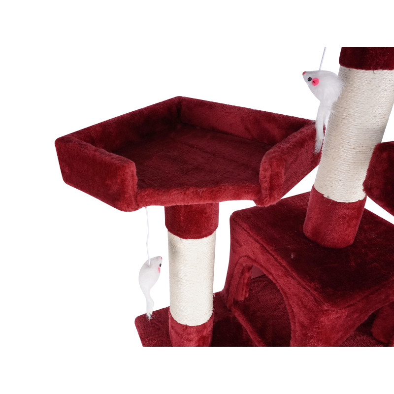 POHJOLAN LEMMIKKITARVIKE Kissan kiipeily-/raapimispuu 170 cm, viininpunainen