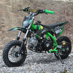 Motocross 70cc Lasten Mopo, Musta vihreä, 4-tahtimoottori