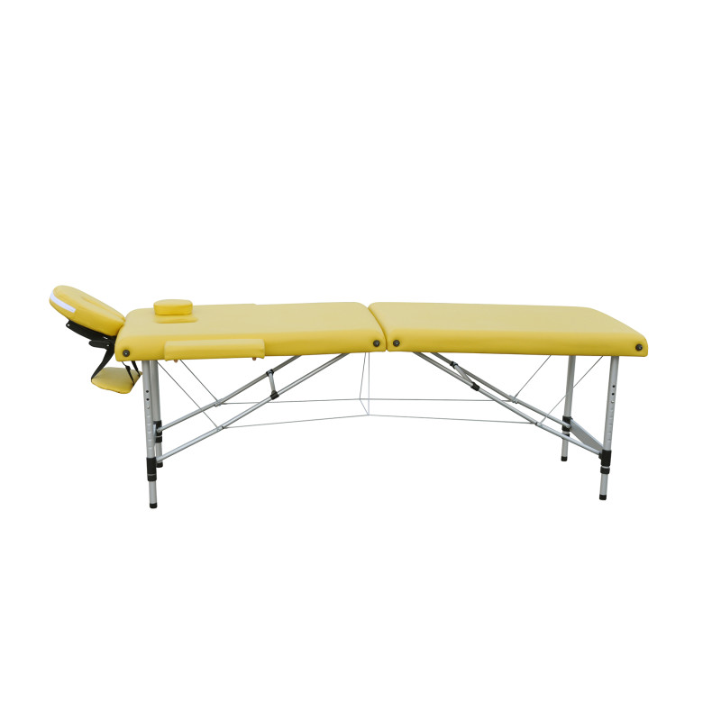 POHJOLAN URHEILUTARVIKE Kokoontaitettava Hierontapöytä Premium Alu 2V, 195x70cm, Keltainen