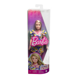 Barbie FASHIONISTA DOLL - KELTAINEN JA SININEN FLORAL