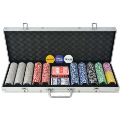 Pokerisarja Alumiinisalkulla, 500 Pelimerkkiä