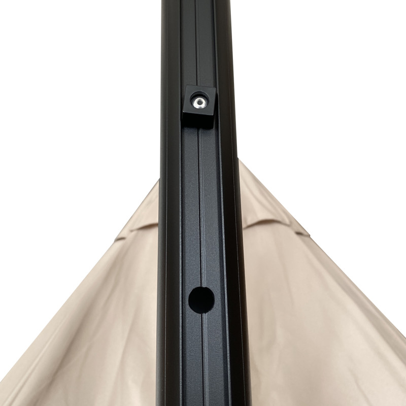 POHJOLA GARDEN Aurinkovarjo 3m, beige, suljettava, säädettävä