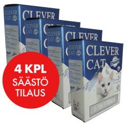 Kissanhiekka CLEVER CAT Extra-Strong, 99% Pölytön, 4x 6L