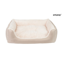Amiplay Aspen XL-koiranpeti sohva beige 90x72x22cm
