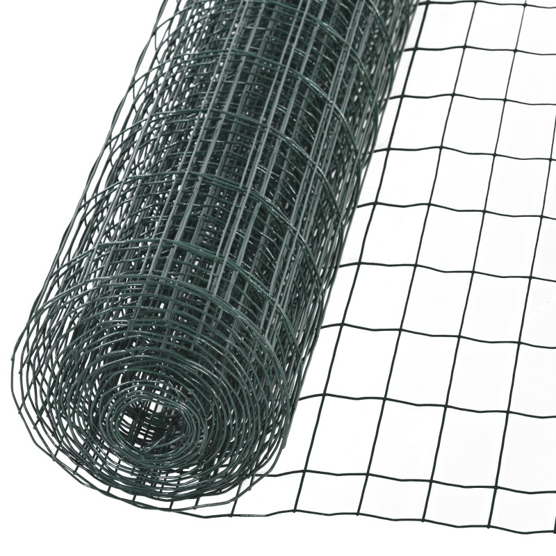 PawHut lankaverkko, rullaverkko vahva teräs tummanvihreä 10 x 1,22 m