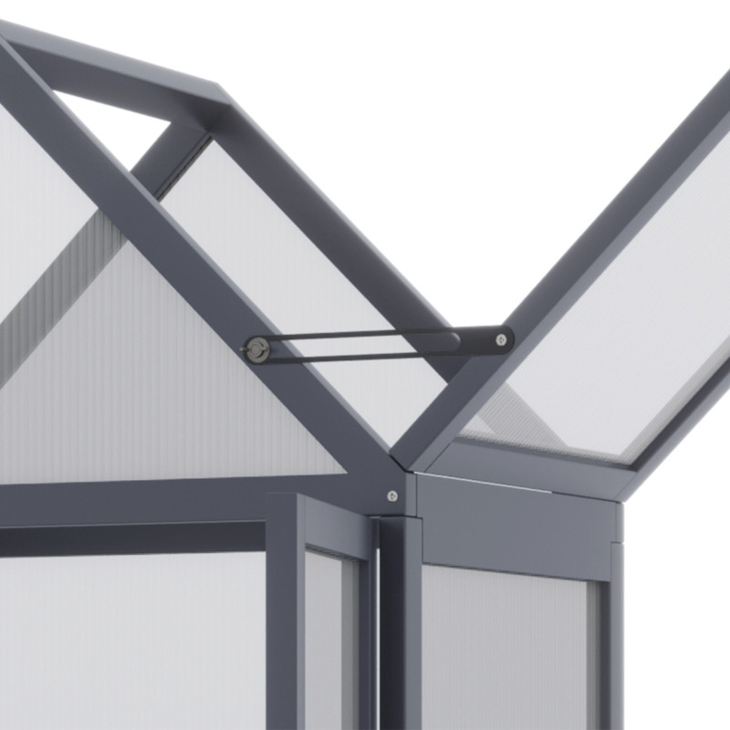Minikasvihuone 3 tasoa saranoidulla katolla, säänkestävä, 70,5 x 42 x 132 cm