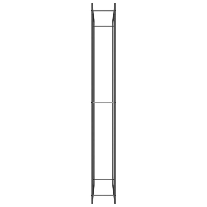 Polttopuuteline mattamusta 110x28x214 cm teräs